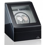 WATCH WINDERS Designhütte Monaco 70005-01 for 2 + 3 timepieces - black, off white interior