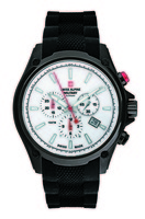 SWISS ALPINE MILITARY red force chrono Ref. 1635.9872SAM  RHQ 5030.D Swiss quartz chronograph PVD black rubber