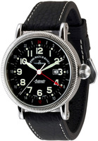ZENO-WATCH BASEL Nostalgia XL GMT (Dual Time) Ref. 88075GMT-a1 decorated movement (ETA 2824)