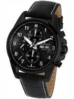 JACQUES LEMANS LIVERPOOL CHRONO AUTOMATIC SWISS MADE REF. 1-1750C STEEL PVD BLACK