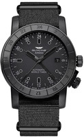 GLYCINE AIRMAN 42 AUTOMATIC WORLD TIMER GMT Ref. GL0070 PVD black, 3 time zones