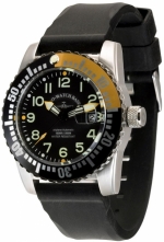 ZENO-WATCH BASEL Airplane Diver Automatic Numbers Black/Yellow Ref. 6349-12-a1-9 (ETA 2824 Caliber) 50ATM