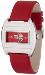 ZENO-WATCH BASEL Vintage Editions FHB Jumping Hour Red ref. EB8800-7 original vintage movement EB8800 from the 60s.