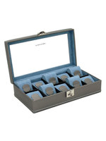 WATCH BOXES Friedrich|23 32048-9 CARBON grey, blue for 10 watches