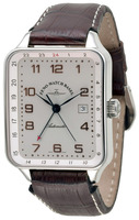 ZENO-WATCH BASEL Square GMT (dual time) Ref. 163GMT-f2 (retro white), -e2 (white), -a1 (black)