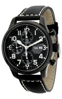 ZENO-WATCH BASEL NC Pilot Ref. 9557TVDD-bk-a1 New Classic Pilot Chronograph Day Date black