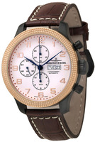 ZENO-WATCH BASEL Oversized (OS) retro Clou de Paris Chrono Day Date Bicolor (PVD black/rose gold) Ref. 8557TVDDX-BRG-f2