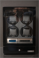 WATCH WINDERS Orbis Timeart Ref. OT03-Q20BB-L-A Deluxe watch winder for 4 timepieces, black piano lacquer