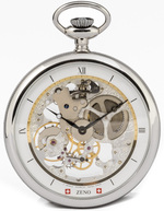 ZENO-WATCH BASEL Pocket Watch Skeleton Ref. L213S-i2 manual winding, hand assembled skeleton movement