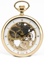 ZENO-WATCH BASEL Pocket Watch Skeleton Ref. L213S-Pgr-i2 manual winding, hand assembled skeleton movement
