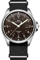 GLYCINE COMBAT 6 VINTAGE Ref. GL0123 steel brown automatic, pilot strap, 43MM