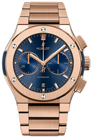 HUBLOT CLASSIC FUSION BLUE CHRONOGRAPH KING GOLD BRACELET REF. 520.OX.7180.OX CAL. HUB1143
