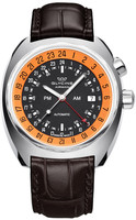 GLYCINE AIRMAN SST 12 Steel Black-Orange Ref. GL0075 vintage line automatic 43MM, 3 time zones