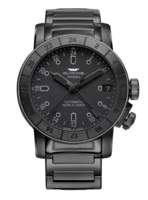 GLYCINE AIRMAN 46 AUTOMATIC WORLD TIMER BLACK PVD REF. GL0169 SELF-WINDING GMT CAL. GL293