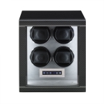 WATCH WINDERS Rapport London Est. 1898 W564 Formula Quad Carbon Fibre - solid wood, black leather, interior lighting