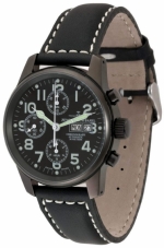 ZENO-WATCH BASEL Classic Chronograph Black Ref. 6557TVDD-bk-a1 self-winding cal. aljoux 7750