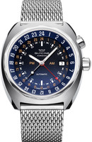 GLYCINE AIRMAN SST 12 Milano Steel Blue Ref. GL0073 vintage line automatic 43MM, 3 time zones