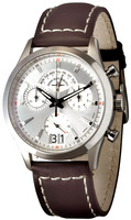 ZENO-WATCH BASEL Vintage Editions Gentlemen Quartz - Chrono Big Date silver/black Ref. 6662-8040Q-g3 (g1)