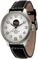 ZENO-WATCH BASEL Oversized OS Retro Open Heart Ref. 8554U-e2 retro white, -a1 pilot black SL